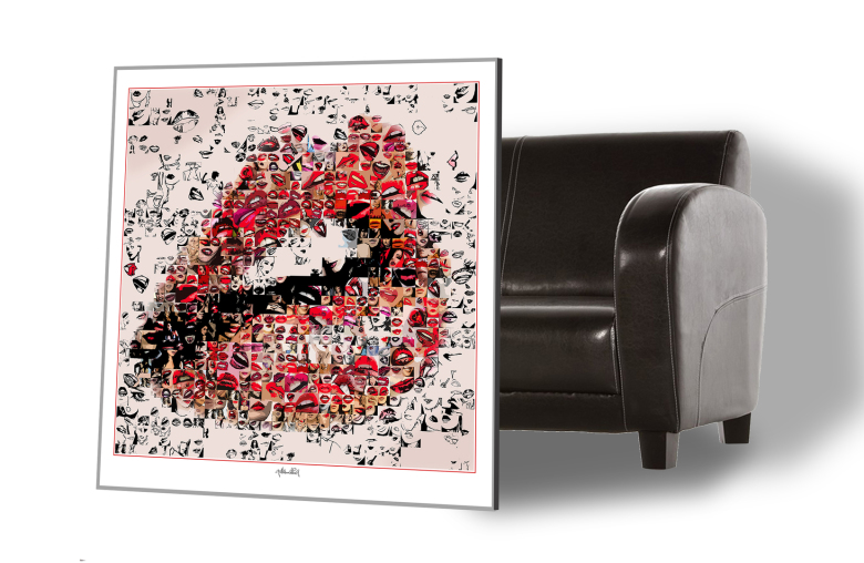 rote Lippen, Lippen, perfekte Zähne, Wandbilder für das Wartezimmer, Behandlungszimmer, Kunst in der Zahnarztpraxis, rote Lippen, perfekte Zähne,  zeitgenössisch, Kunst, moderne-Pop Art, Dental, Praxis