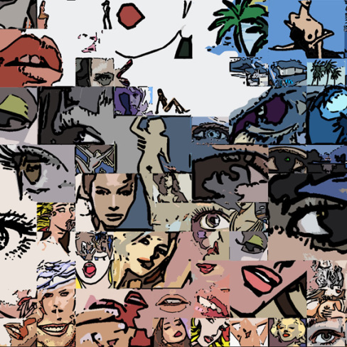 erotische Augen, blaue Augen, Auge, Kunst, Wandbild, zeitgenössische Kunst, moderne-Pop Art,