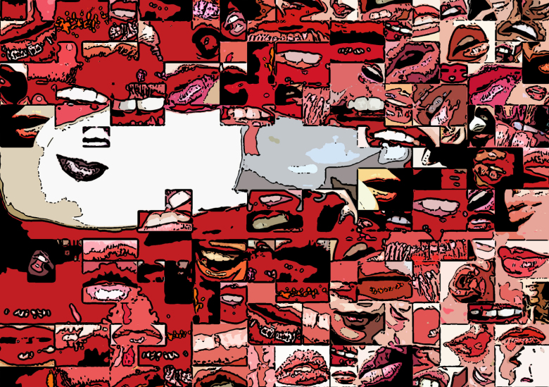 moderne-Pop Art, Lippenkunst, Zahnkunst, Lippen und Kunst, Lippen-Kunst, Bilder für Zahnarztpraxen, Kunst Zahnpraxis, Bilder Wartezimmer,