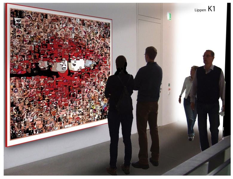 Kunstausstellung, Kunst, Lippen, Vernissage, IDS-Köln, Dental, rote Lippen, perfekte Zähne, moderne-Pop Art, zeitgemäße-Kunst, Kunstausstellung