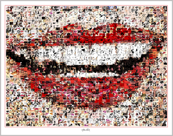 Phantastische Lippen, Wandbild Wartezimmer,  Kunst, Galerie, zeitgemäße-Kunst, moderne-Pop Art, Lippenkunst,