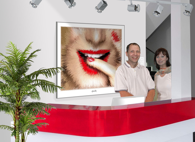 Dental Art, Wandbilder, Zahnpraxen, Kunst, Zähne, Lippen, Rezeption, Wartezimmer, Behandlung