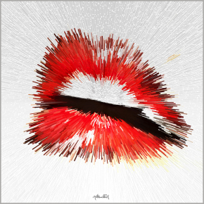 rote Lippen, Lippen, perfekte Zähne, schöne Lippen, Kunst, Galerie, zeitgemäße-Kunst,