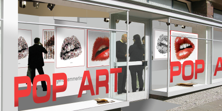 Vernissage, Kunstausstellung, Bild Kunstausstellung, Kunst und Lippen