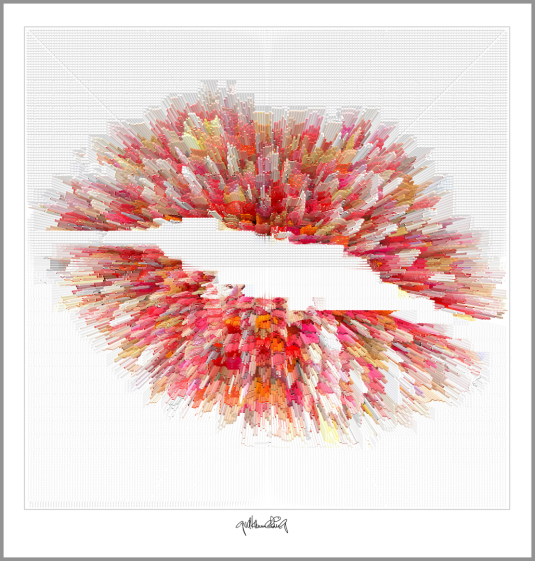 perfekte Zähne, erotische Lippen, rote Lippen