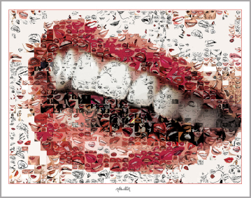 erotische Lippen, rote Lippen, Lippen, Kunst Zahnarztpraxen, Kunst Zahnarzt, Zahn-K