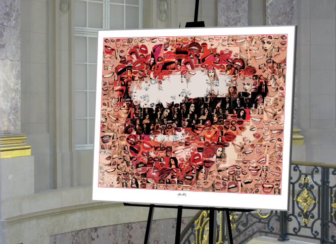 Vernissage, Kunst, rote Lippen, rote Lippen, schöne Zähne, Kunst mit Zähnen, Kunst und Zahnarzt, Zahnkunst, Kunstgrafik, Wandbild, Galerie, Kunstgalerie, internationale Kunstausstellung, Schulung, Fortbildung, Seminare