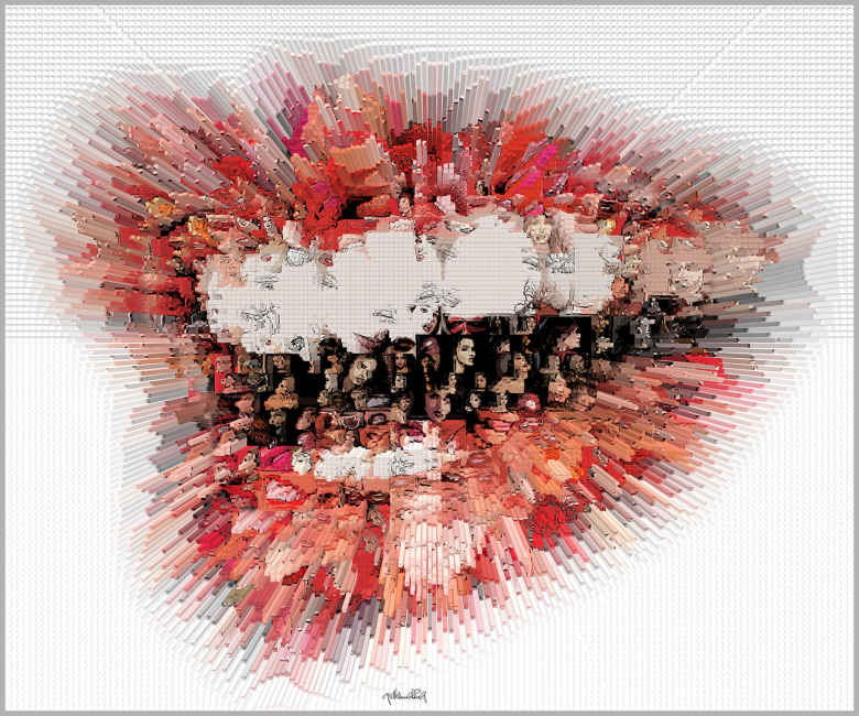 Phantastische Lippen, Lippenbilder, Lippenposter,  schöne Zähne, Zahnkunst, Zahnpraxis, Wartezimmerkunst, Erotische Lippen, Lippenerotik,