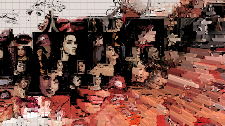 Wandbild Wartezimmer,  Kunst, Galerie, zeitgemäße-Kunst, moderne-Pop Art, Lippenkunst,