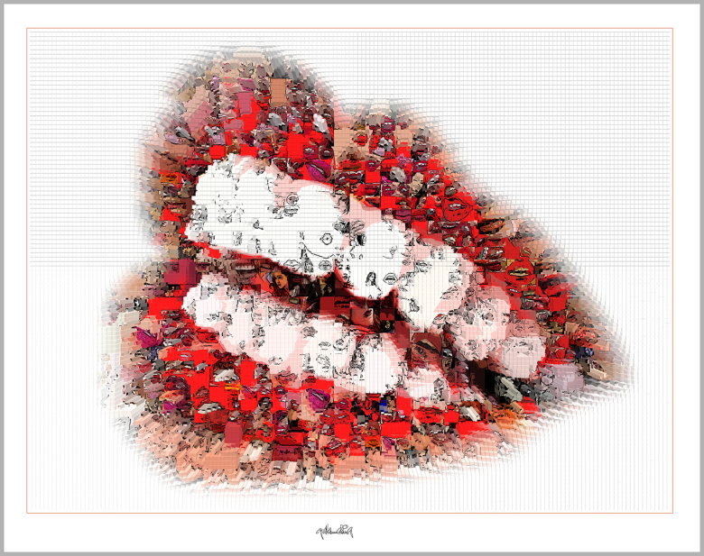 schöne Zähne, rote Lippen, Lippen,