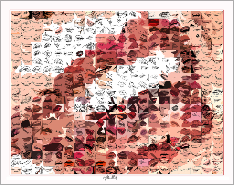 Lippen und Kunst, Lippen-Kunst, Bilder für Zahnarztpraxen, Kunst Zahnpraxis, Bilder Wartezimmer,