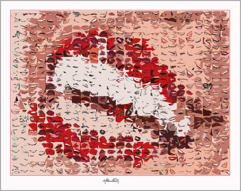 Phantastische Lippen, perfekte Lippen, rote Lippen, Bilder, Kunst, Zahnarztpraxen