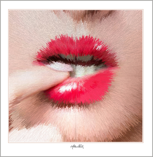 Rote Lippen, Kunst, zeitgenössische Kunst, Galerie, internationale Kunstausstellung, Kunst, Lippen