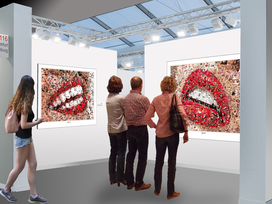Galerie, Kunstgalerie, Vernissage, Kunst mit Lippen, Kunstausstellung, Ausstellung, Lippenbilder