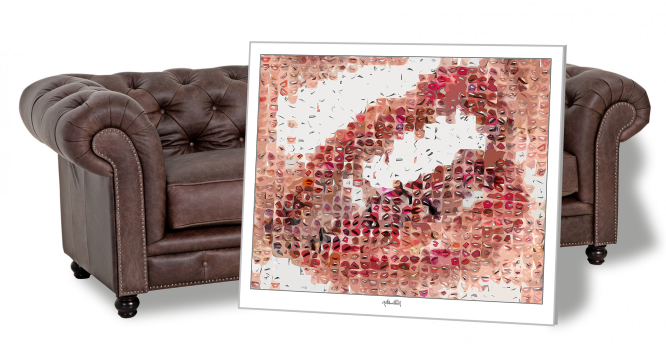 Design, Gestaltung, Zahnarztpraxis, Bilder, Kunst für Zahnärzte, rote Lippen, Zahnkunst, Kunst mit Zähnen, Wandbilder für Zahnärzte und Zahnpraxen