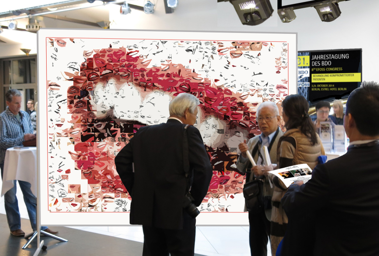 Kunst, Wartezimmer, Rezeption, Wandbilder, rote Lippen, Kunstgrafik, moderne Gestaltung