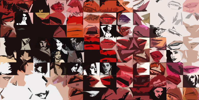 Pop Art, Design, rote Lippen, schöne Zähne, perfekte Zähne, schöne Lippen, Kunst, Zahnarztpraxen, Zahn und Kunst