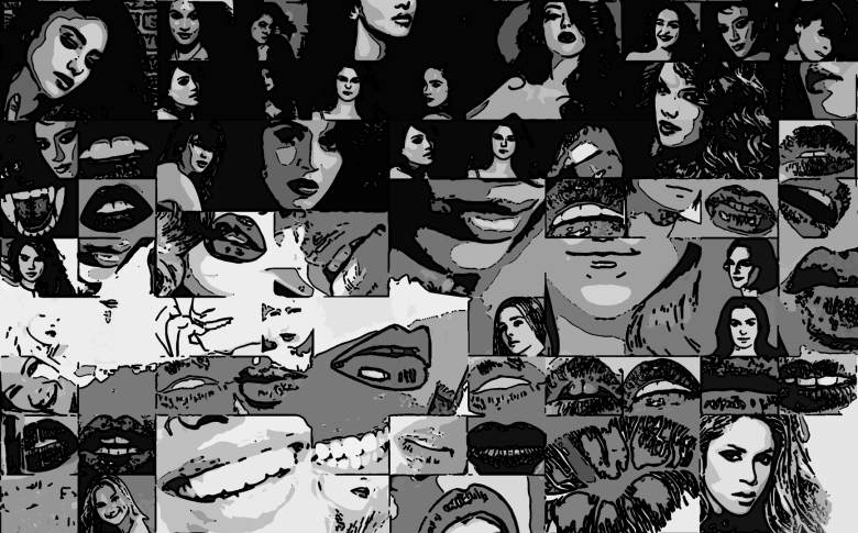 Detail Wandbild Kunst Foyer Zahnarztpraxis