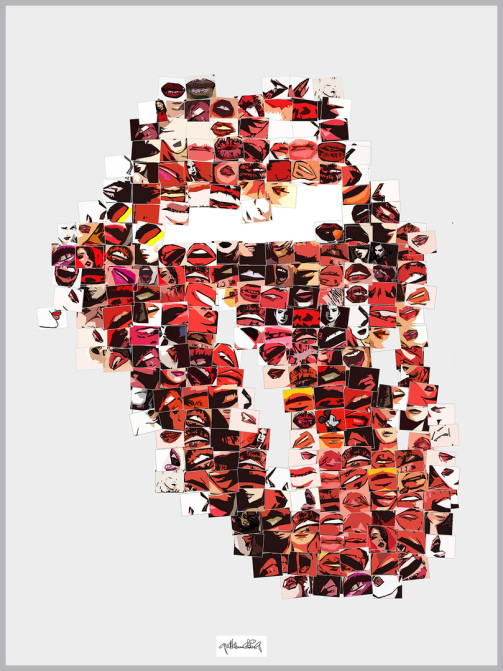 Zahnpraxis, Wartezimmer, Kunst, schöne Zähne, rote Lippen, Kunst, Gestaltung, Rezeption, Dentallabore