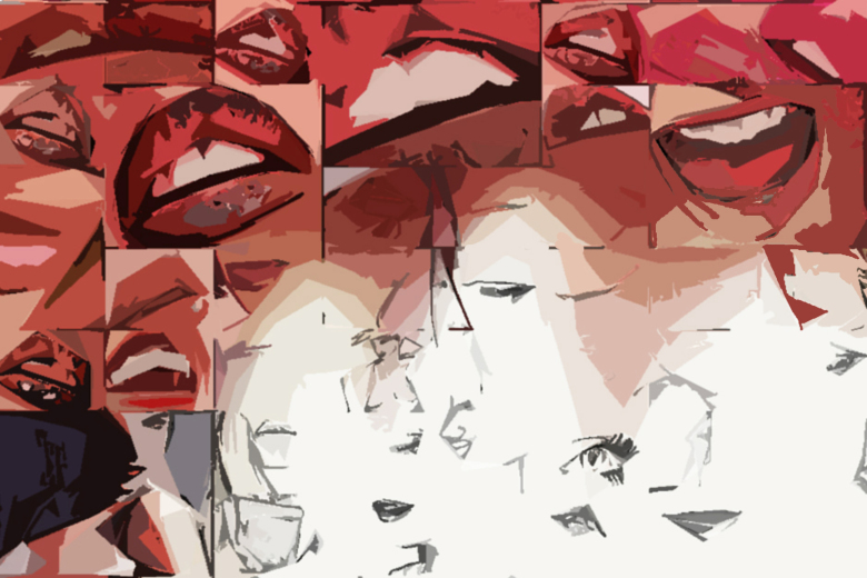 Möbel, Design, Dekor, Einrichtung, Zahnarztpraxis, rote Lippen, Kunst, Wartezimmer, Rezeption