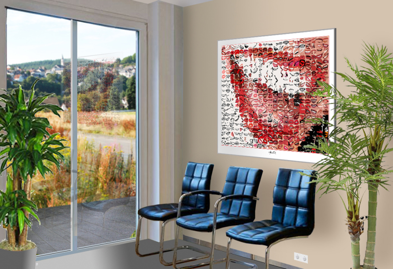 Innengestaltung , Zahnarztpraxis, Gestaltung, Wandbilder, Kunst, Rezeption, Behandlungsraum
