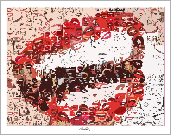 rote Lippen, Kunst, Galerie, moderne-Pop Art, zeitgenössische Kunst, Dental Art, Wandbilder, Zahnpraxen, Kunst, Zähne, Lippen, Rezeption, Wartezimmer, Behandlung