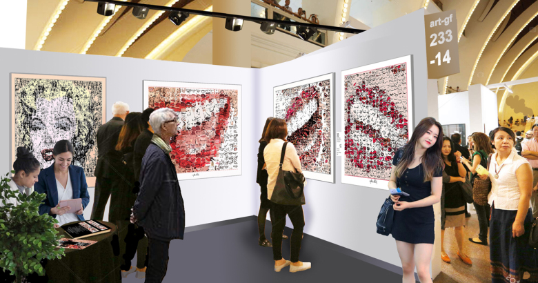 Kunst, zeitgenössische Kunst, Galerie, internationale Kunstausstellung, Kunst und Lippen, Zahnarzt, Foyer, Einrichtung, Design, Empfang, Wandbilder