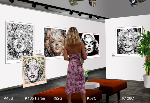 Zeitgenössische malerei, Marilyn monroe, Abstrakte kunst, Acrylmalerei, Moderne kunst, Portrait, Wandbild, Vernissage, Kunstausstellung