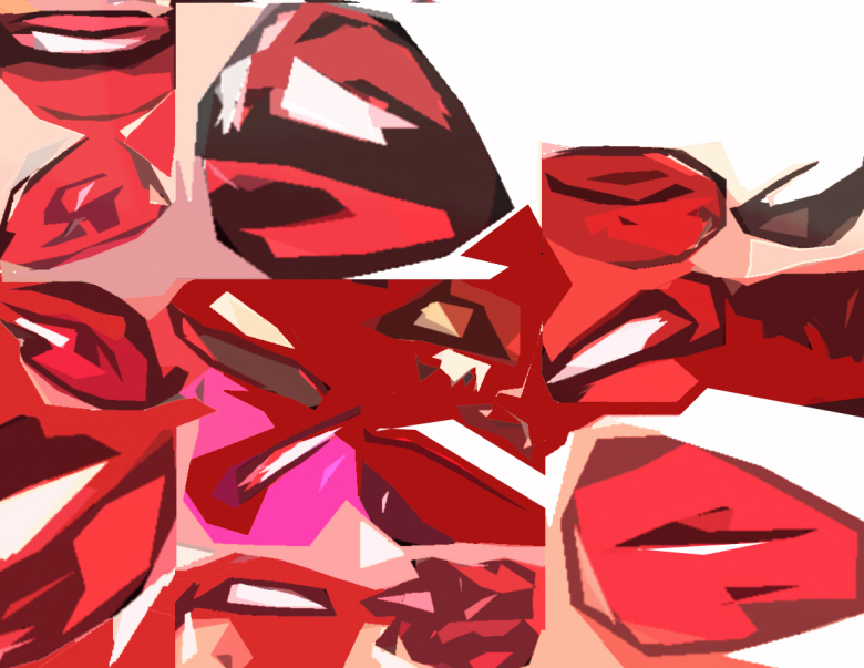 Rote Lippen Kunst