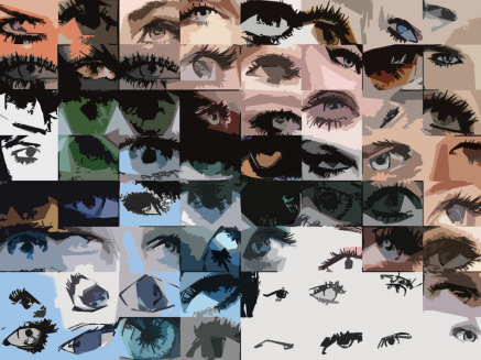 Kunst und Auge, blaue Augen, das Auge in der modernen Kunst