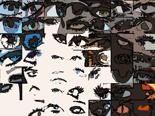 Kunst und blaue Augen, Augenarztpraxis - moderne Kunst