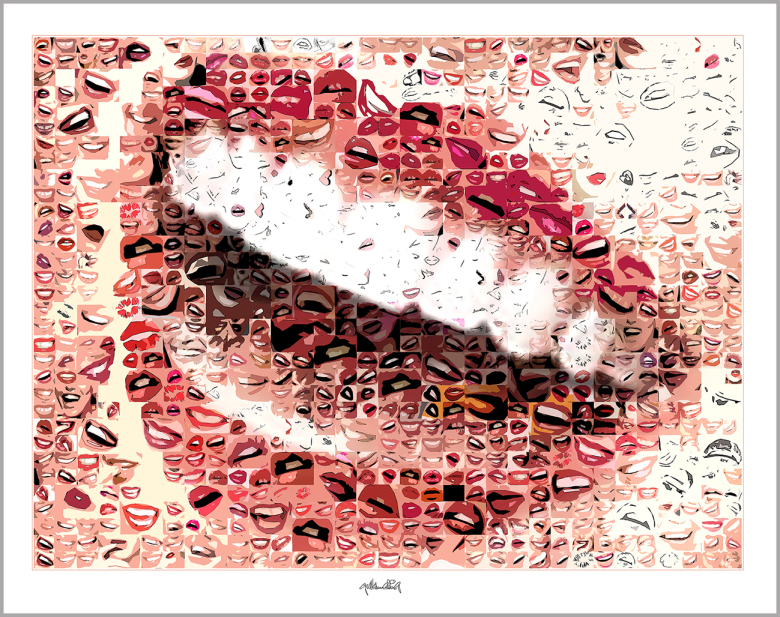 Lippen, perfekte Zähne, moderne-Pop Art, Kunst, Dental, Praxis, zeitgemäße-Kunst, Art fair, Kunstausstellung, Wandbilder