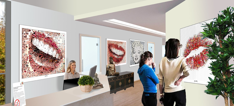 Dental, Praxis, moderne-Pop Art, zeitgemäße-Kunst, Art fair, Kunstausstellung,Wandbilder